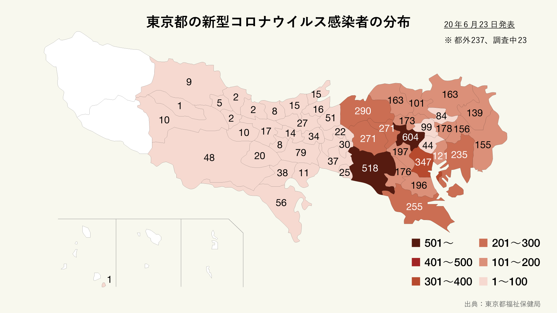 23 区 感染 者 数